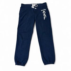 Vintage Y2K Abercrombie & Fitch Sweatpants Jogger Pants Lounge Comfy Navy Small
